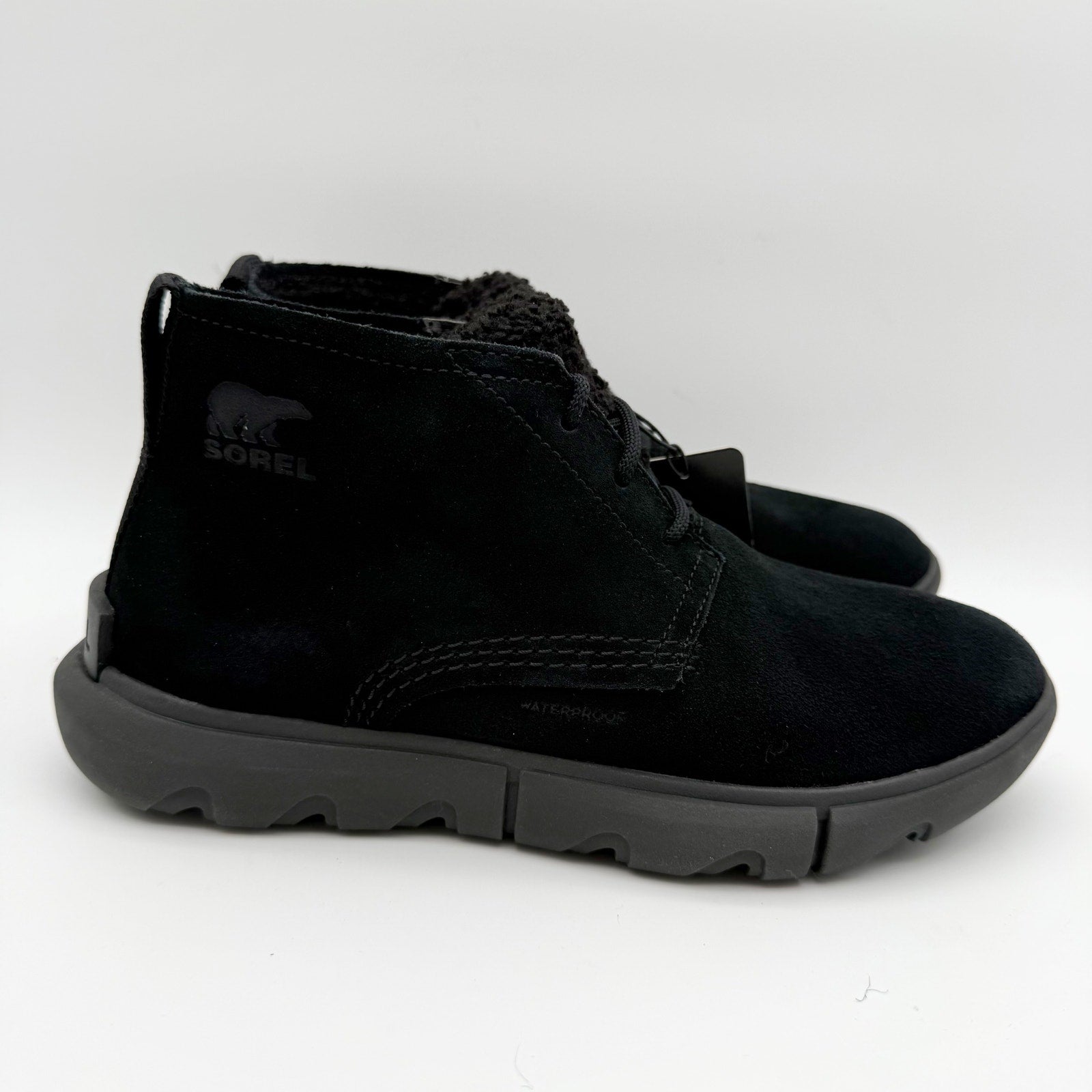 Sorel Women Explorer Next Drift Bootie US 6.5 EU 37.5 Black Suede Waterproof NIB