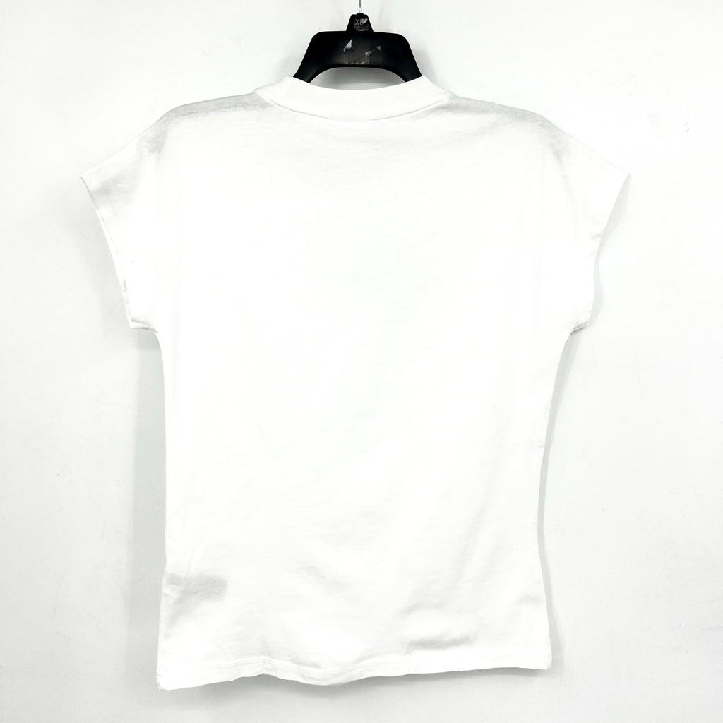 ADIDAS Women's Essentials Linear Single Tee Medium White Short Sleeve Logo NWT