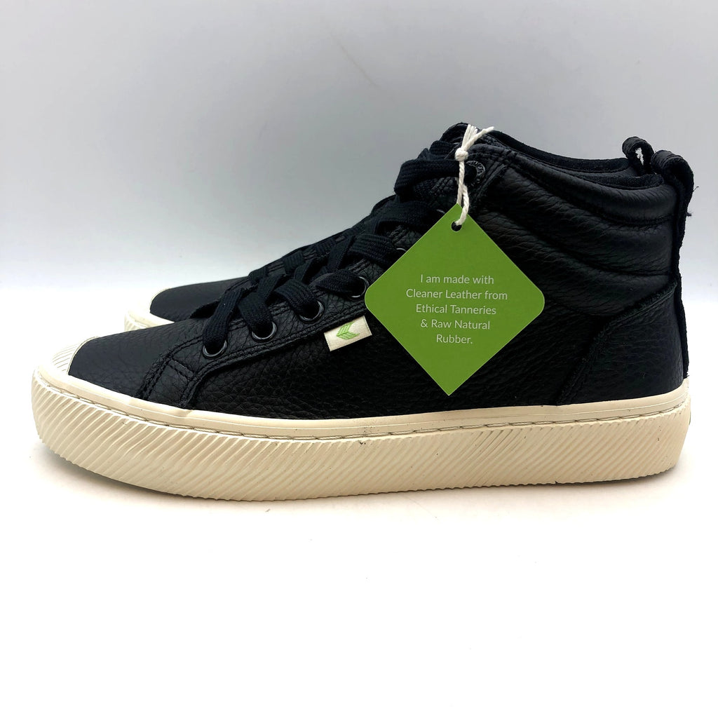 Cariuma OCA High Sneakers Womens 7.5 Mens 6 Black Premium Leather NIB
