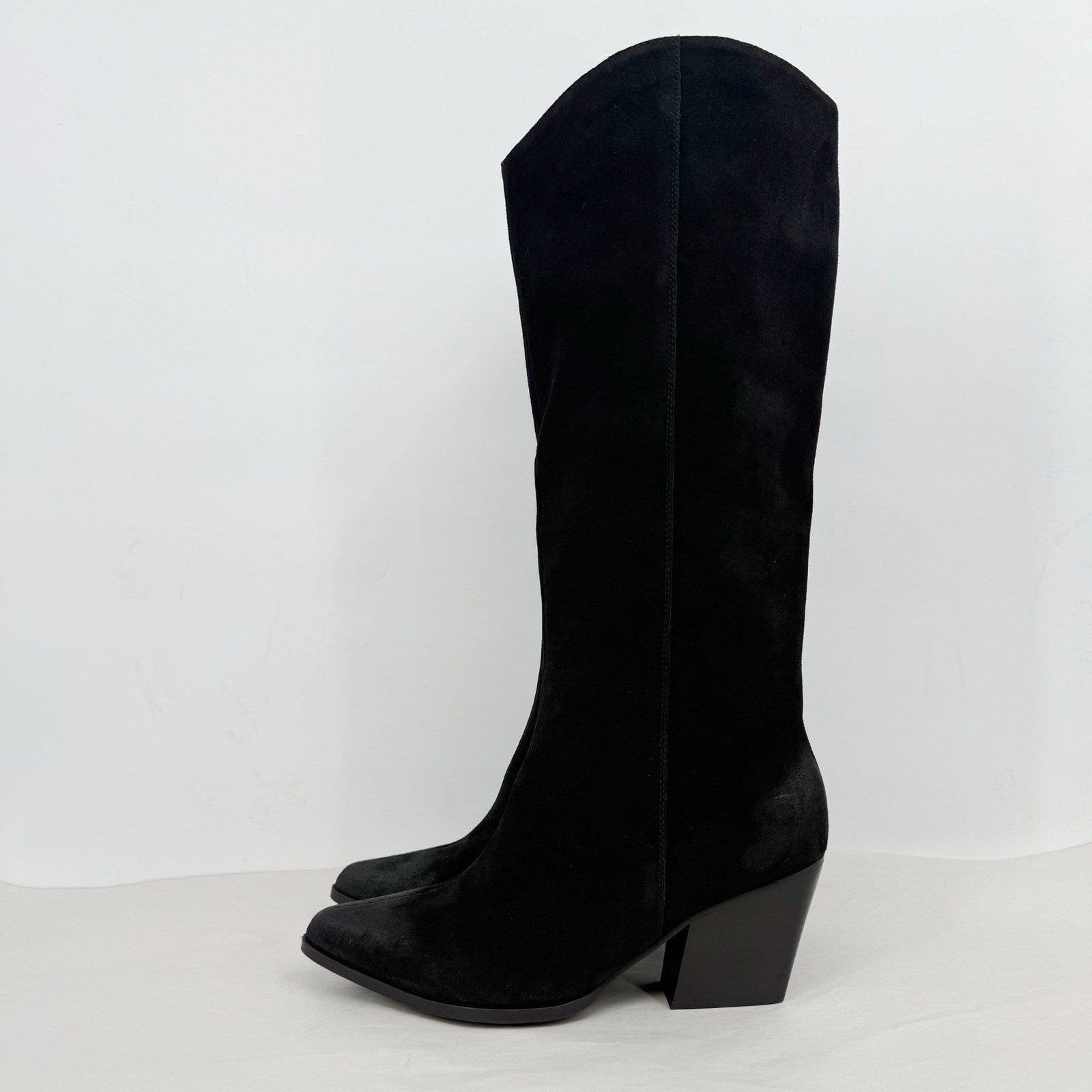 Seychelles Womens Begging You Knee High Boots US 9 M Black Suede Boho NWOB