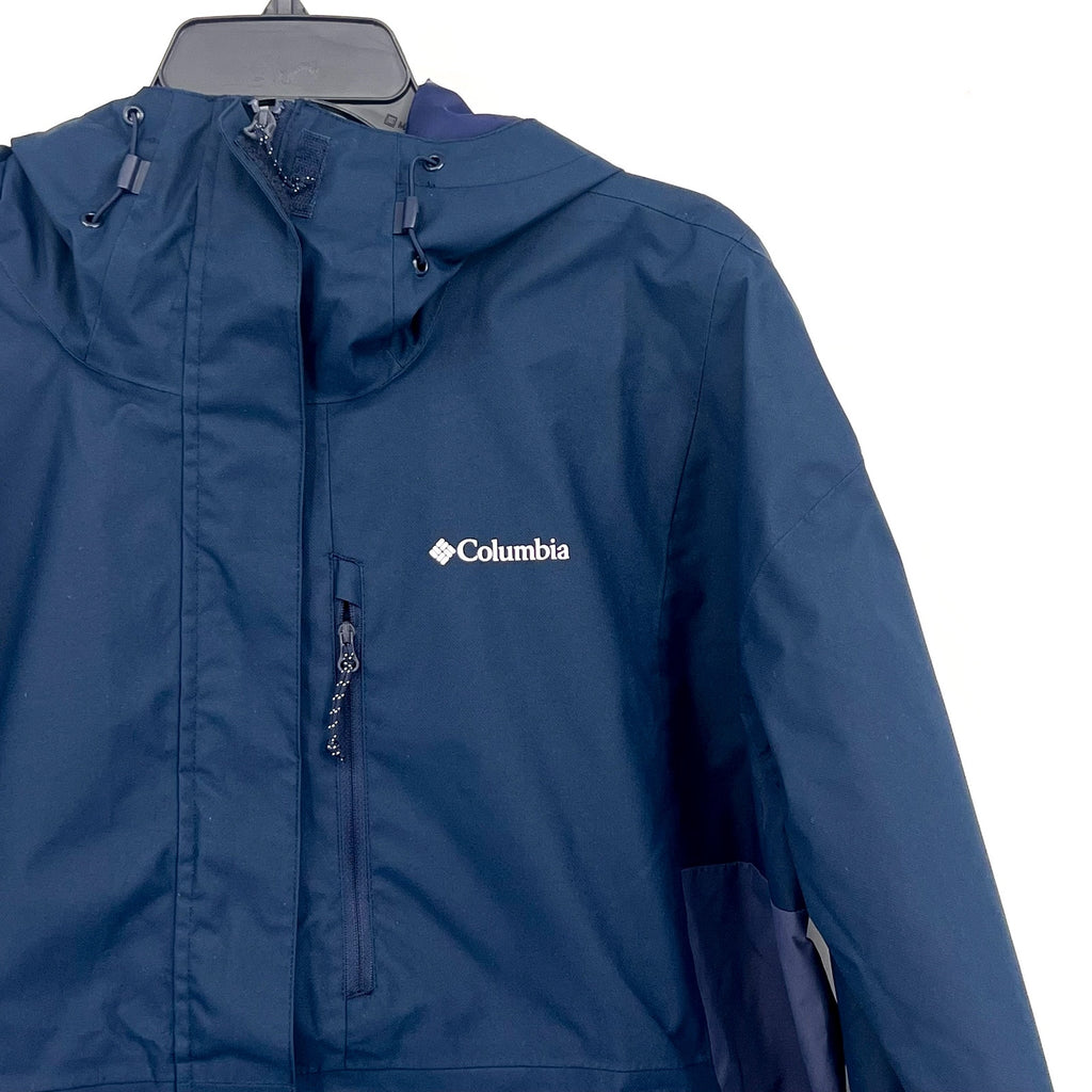 COLUMBIA Women's Hikebound II Rain Jacket XXL Navy Blue Waterproof NWT
