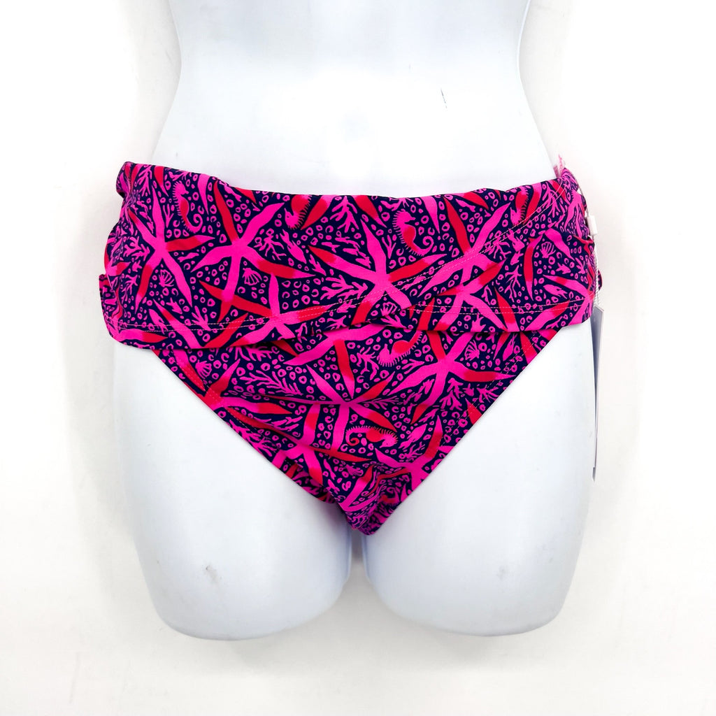 LILLY PULITZER Lagoon Hipster Bikini Bottom Size 6 Passion Fruit Pink Star NWT