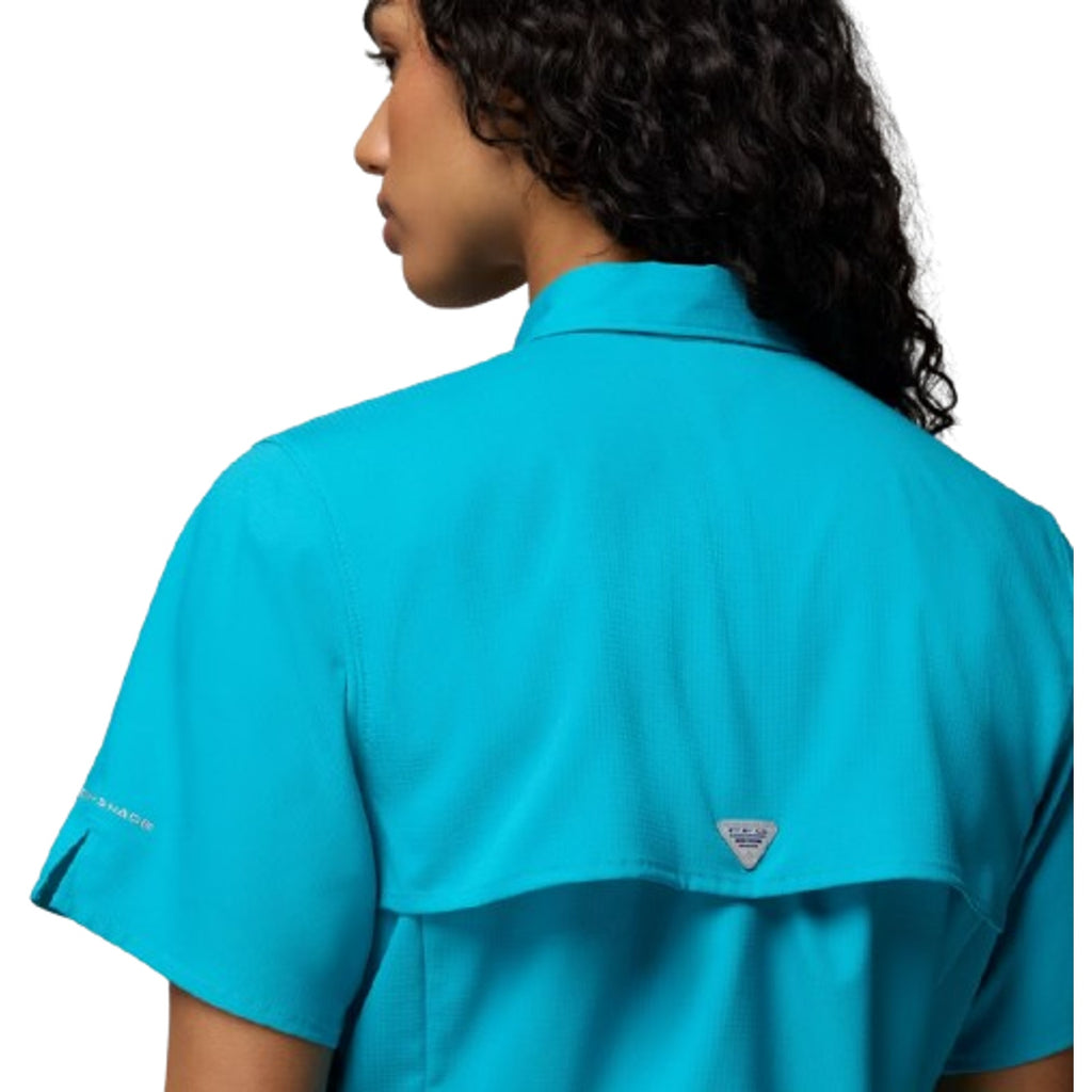 COLUMBIA Women's PFG Tamiami II Shirt XS Blue Ocean Teal Short Sleeve NWT