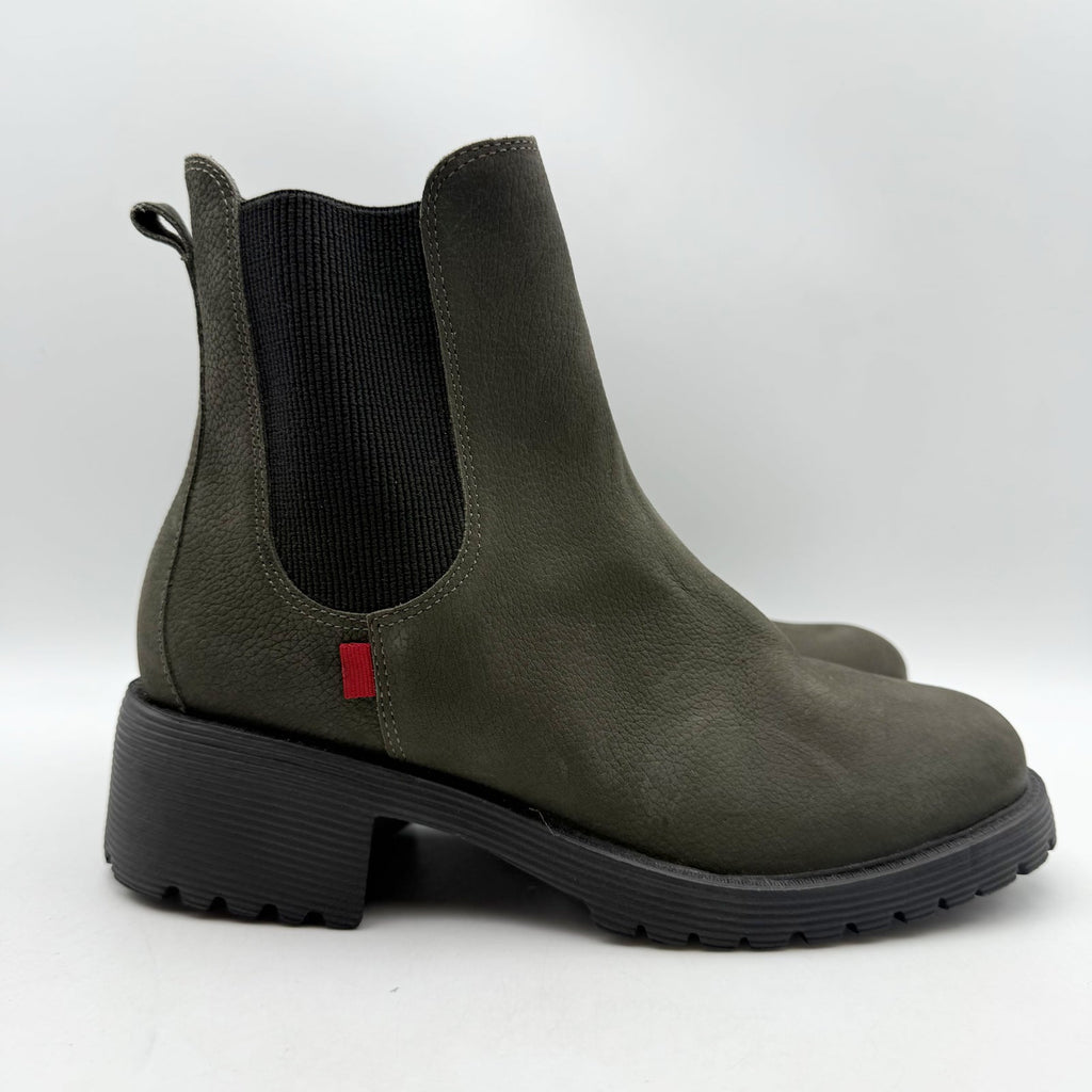 Marc Joseph New York Womens Columbia ST Ankle Booties Size 6 Green Leather NWOB