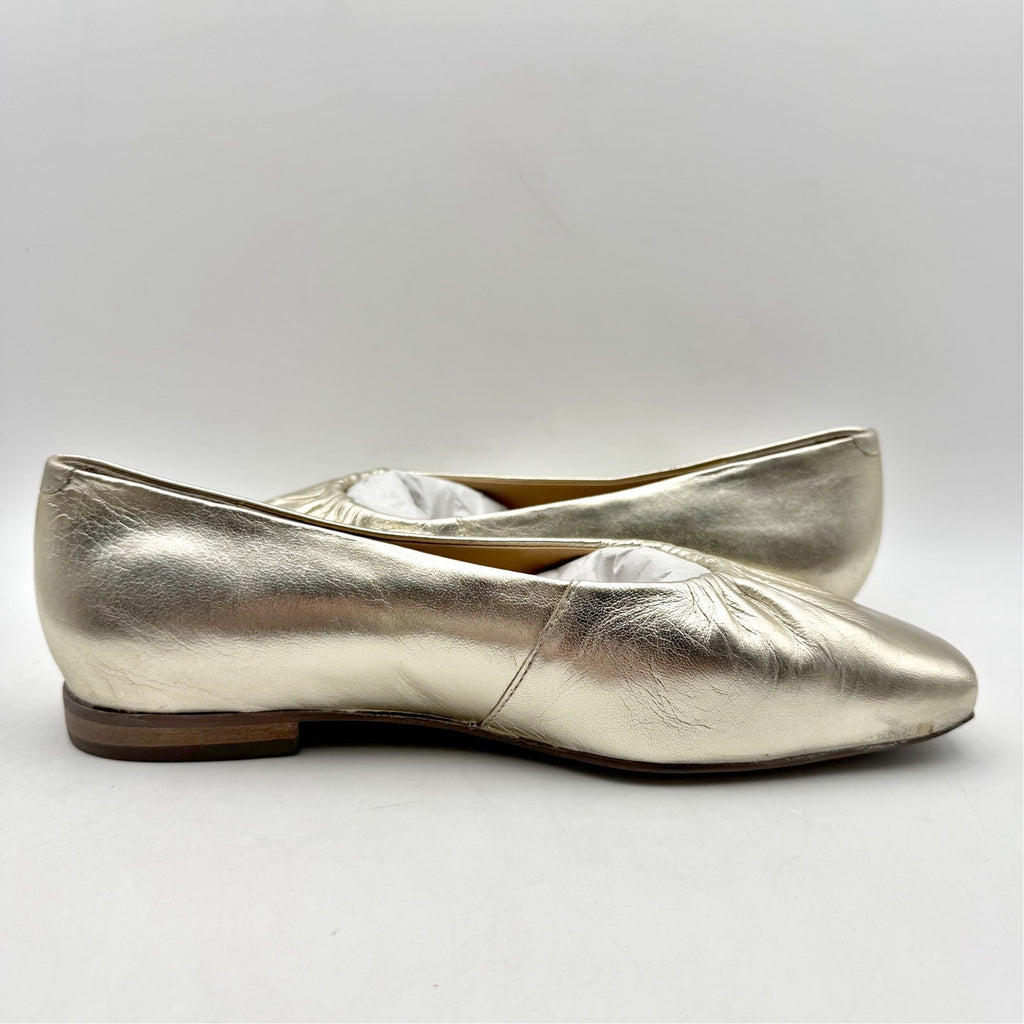 Seychelles Women Little Things Flats US 7.5 EU 38 Platinum Gold Leather NWOB
