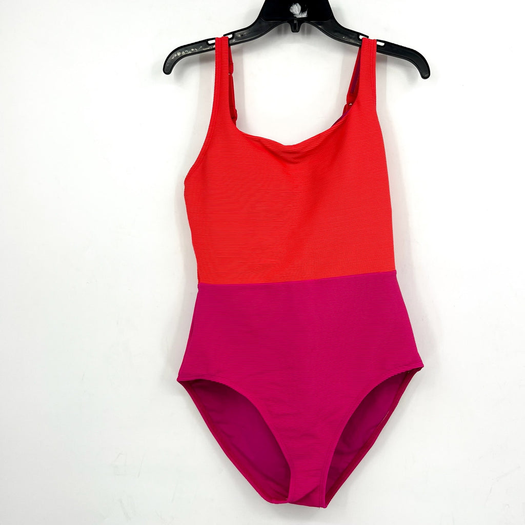 TOMMY BAHAMA Ocean Point One Piece Swimsuit Size 16 Pink Maui Colorblock NWT