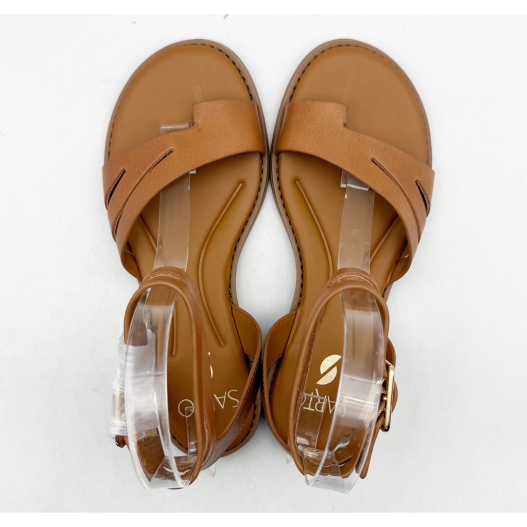 Franco Sarto Women's Greene Gladiator Sandals Size 6 M Brown Tan Toe Strap NWOB