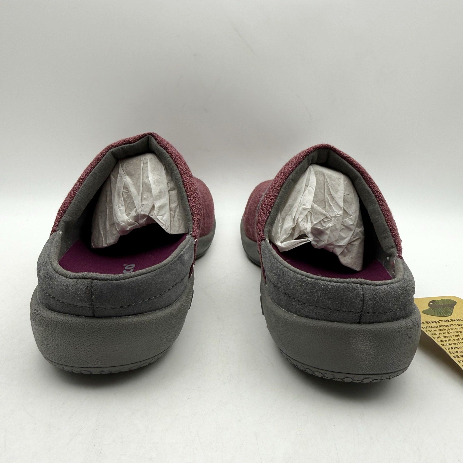 Spenco Womens Aria Slip-On Shoes US 6.5 B EU 37 Mulberry Purple NIB