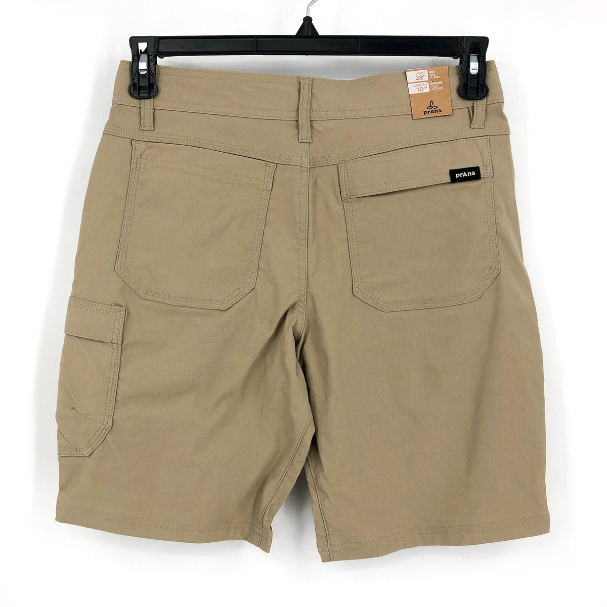 PRANA Men's Stretch Zion Shorts II Size 28 Tan Sandbar Flat Front 10" Inseam NWT