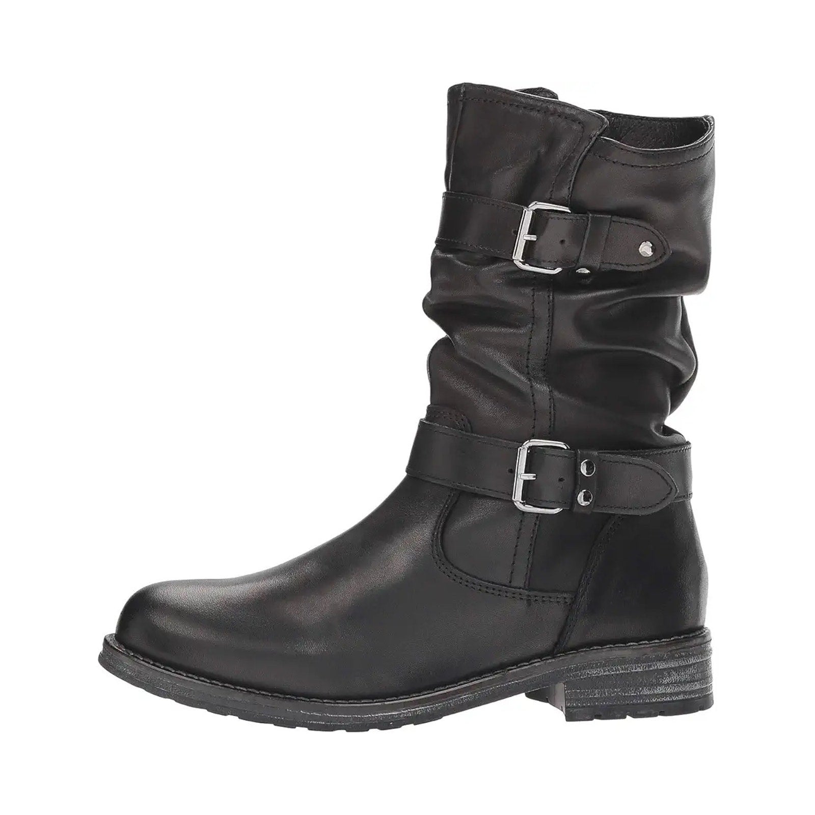 Eric Michael Womens Noelle Motorcycle Boots EU 42 US 11.5-12 Black Leather NWOB