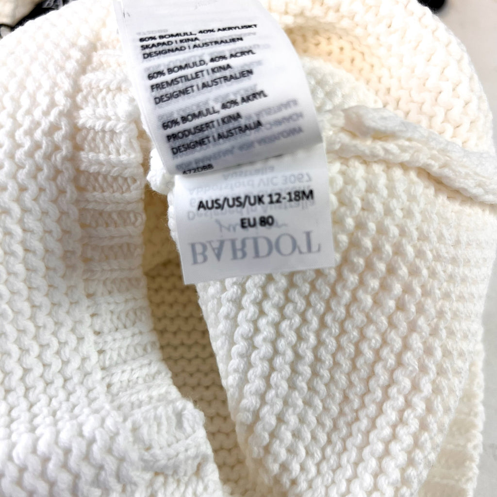 BARDOT JUNIOR Baby Girl Andi Knit Dress 12-18 Months Orchid White Sleeveless NWT