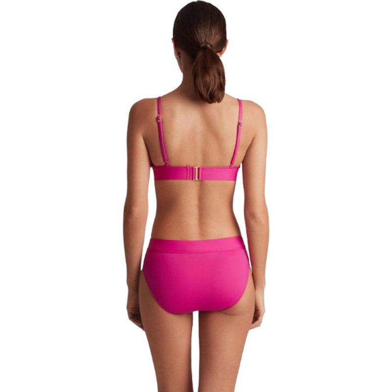 LAUREN RALPH LAUREN Classic Band Hipster Bikini Bottom Size 6 Freesia Pink NWT