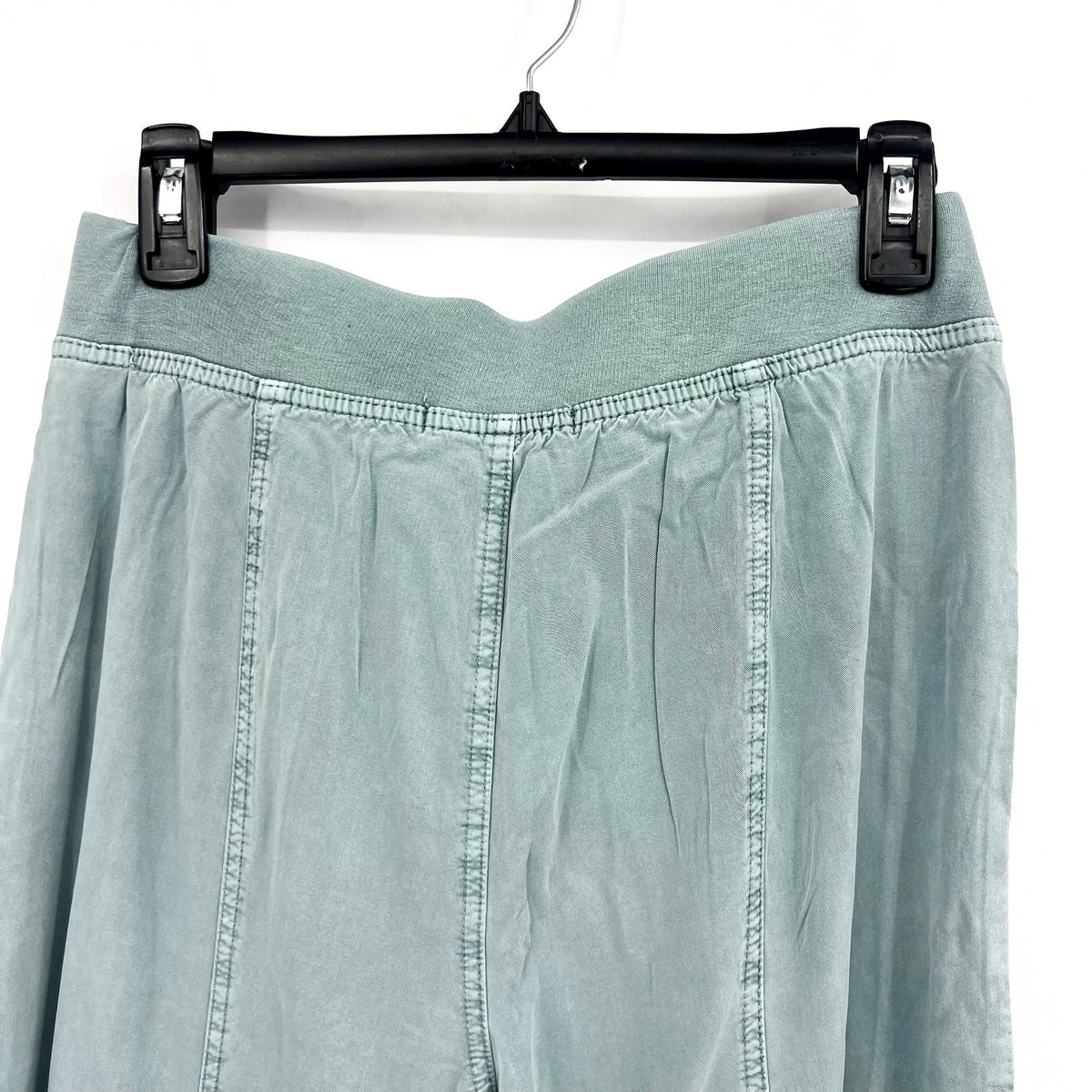 XCVI Women's Yana Gaucho Crop Pants Small Green Thunderclap Twill Pull-On NWT
