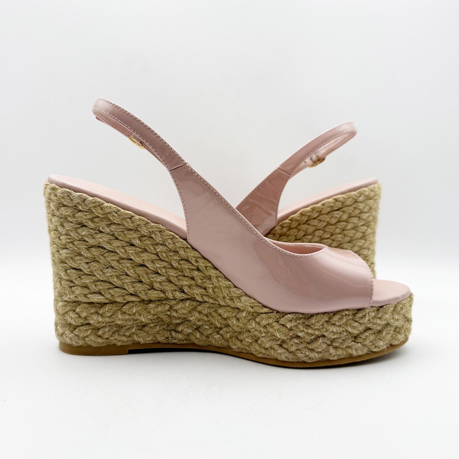 Stuart Weitzman Womens Island Sandal Espadrille Wedge US 9B EU 39.5 Pink NIB