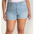 MADEWELL High Rise Denim Rolled Hem Shorts Size 37 Blue Ainger Stretch M6236 NWT