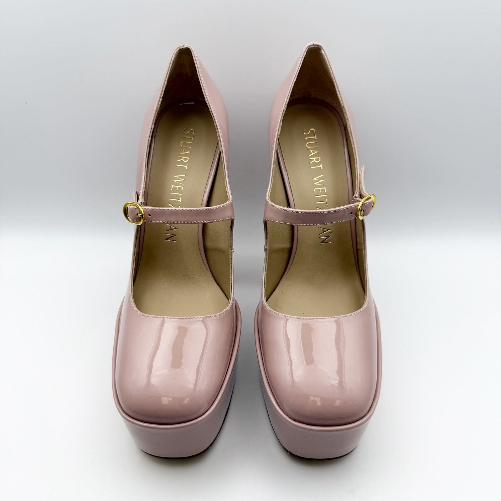 Stuart Weitzman Womens Skyhigh 145 Mary Jane Platform Pump US 9.5 Pink NWOB