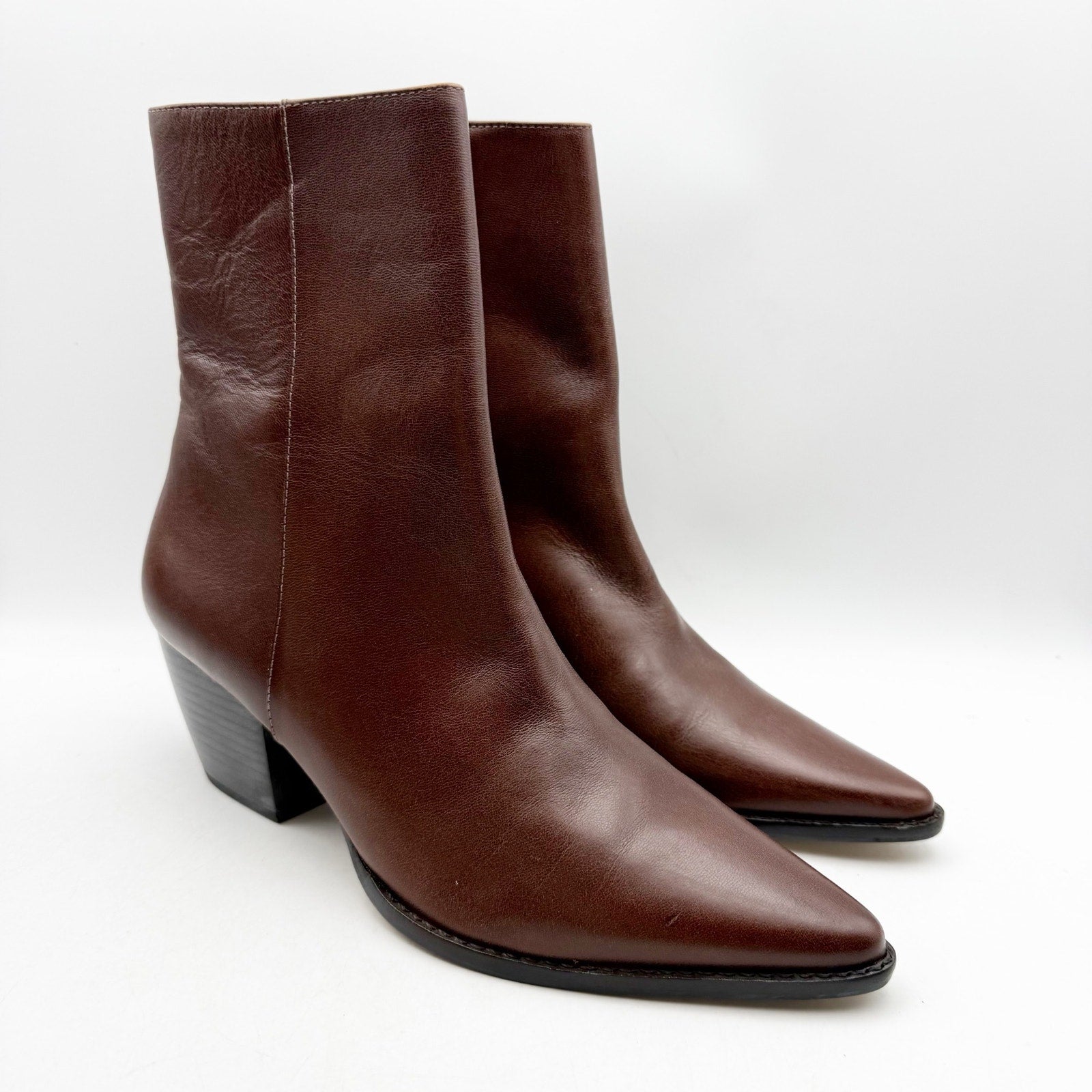 Matisse Womens Caty Western Ankle Boots US 9 M Dark Brown Leather NWOB