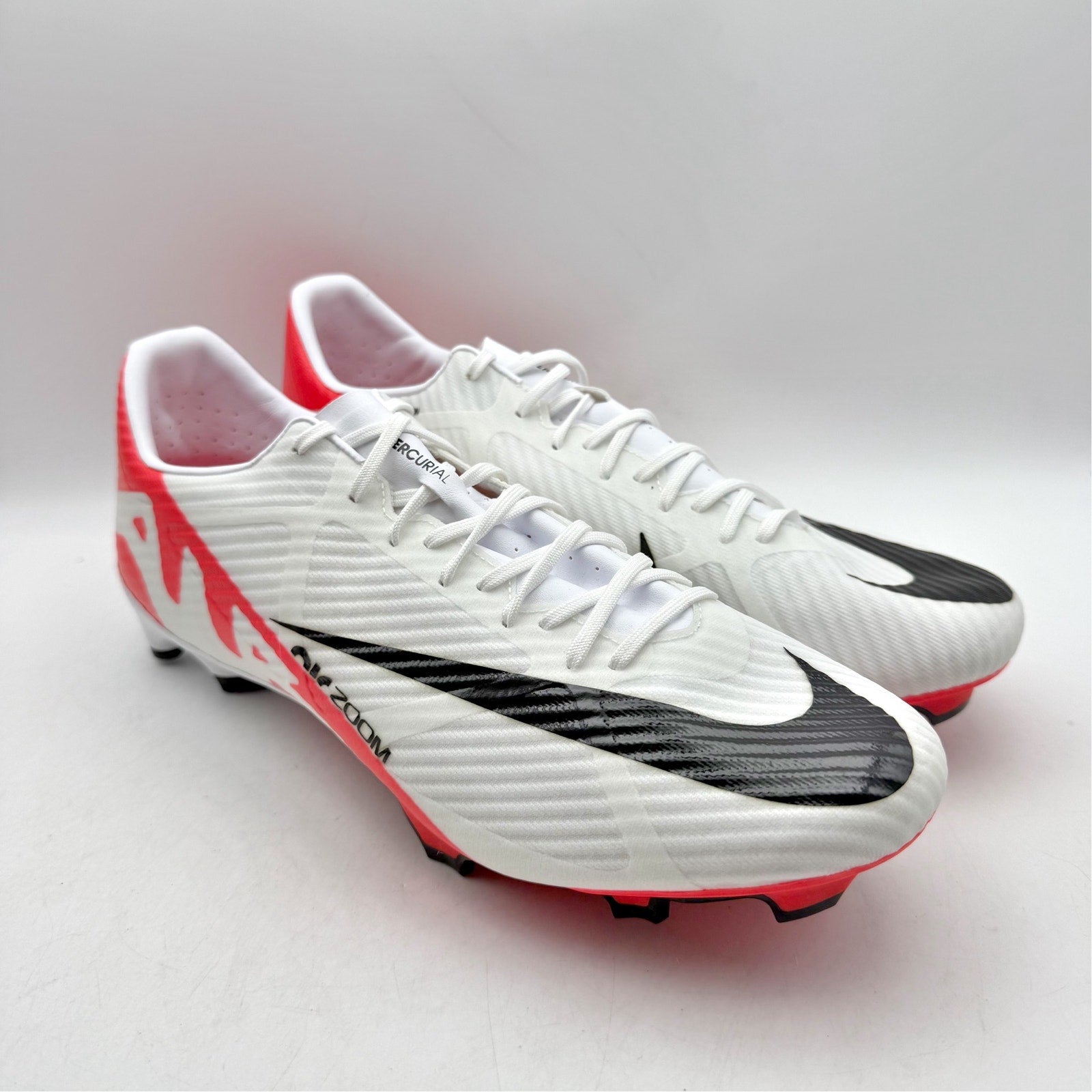 Nike Mens Zoom Vapor 15 Academy MG Soccer Cleats US 11.5 White Red DJ5631 NWOB