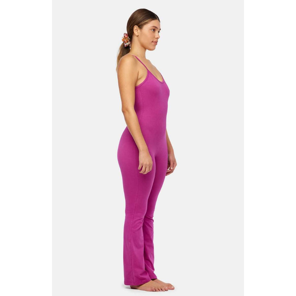 LACAUSA Womens Flow Prana Unitard Medium Pink Dragon Fruit Yoga Stretch NWT