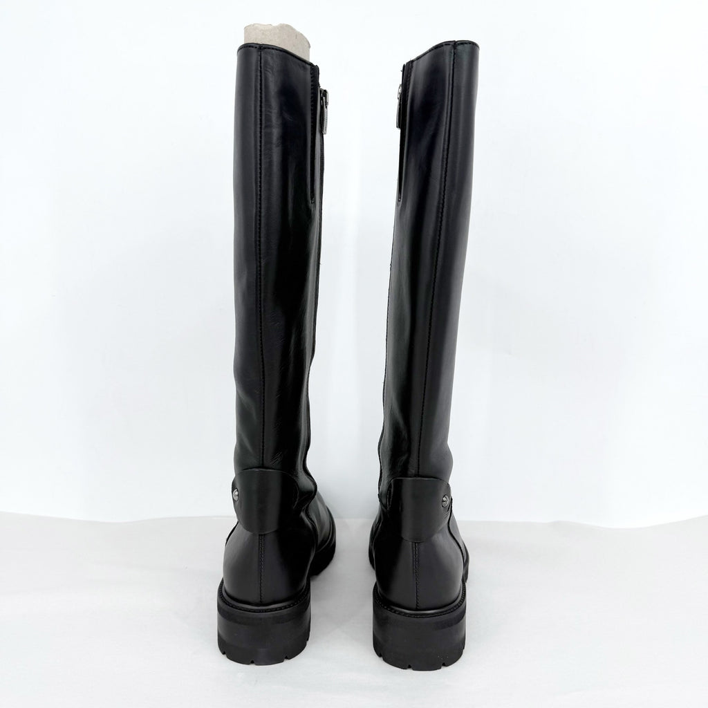 La Canadienne Womens Cate Knee High Boots US Size 9 EU 39 Black Leather NWOB