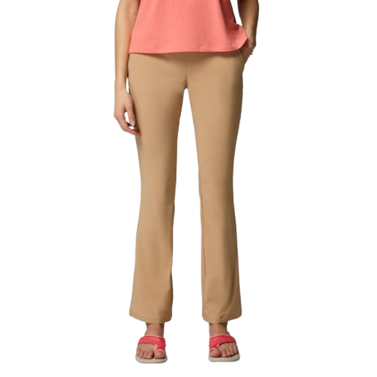 COLUMBIA Women's All Seasons Bootcut Pants XS Tan Canoe Pull On UPF 50 NWT