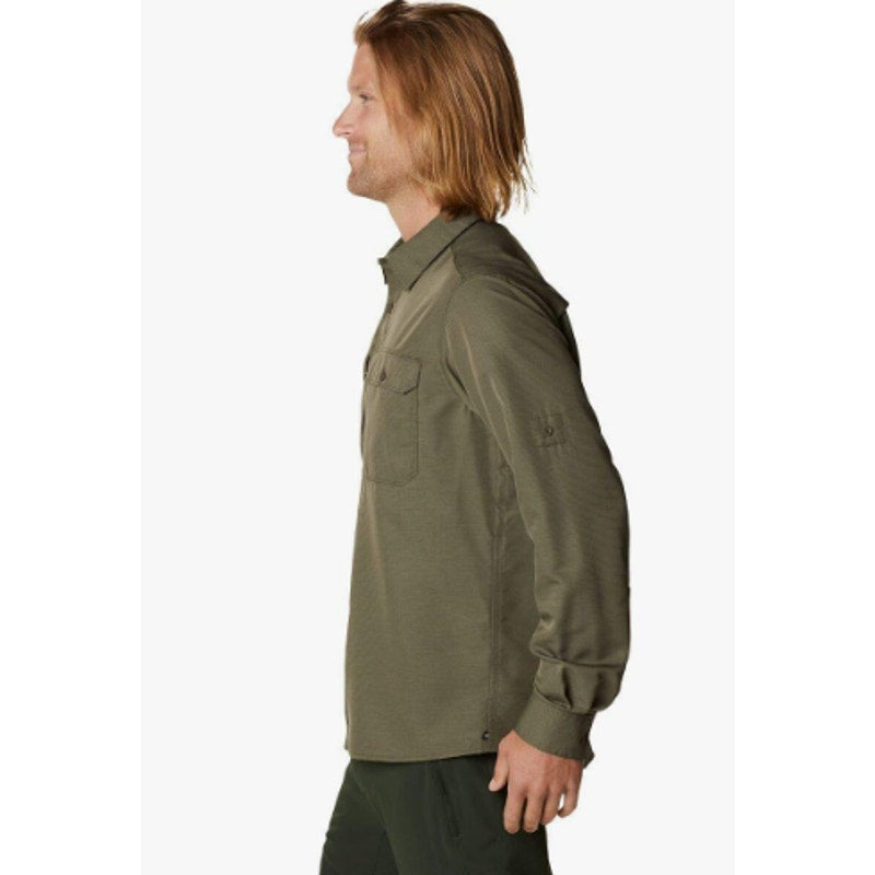 MOUNTAIN HARDWEAR Mens Canyon Long Sleeve Shirt XLT Green Hiking Outdoors NWT