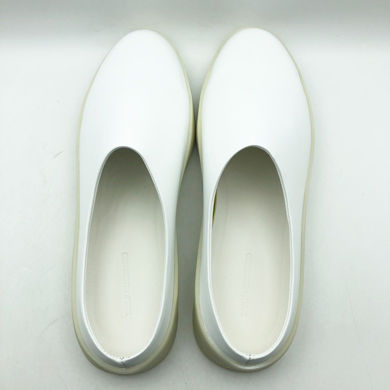 Wolf & Shepherd Cruise Mule Slip On Shoes Mens 12 EU 45 White Leather NIB