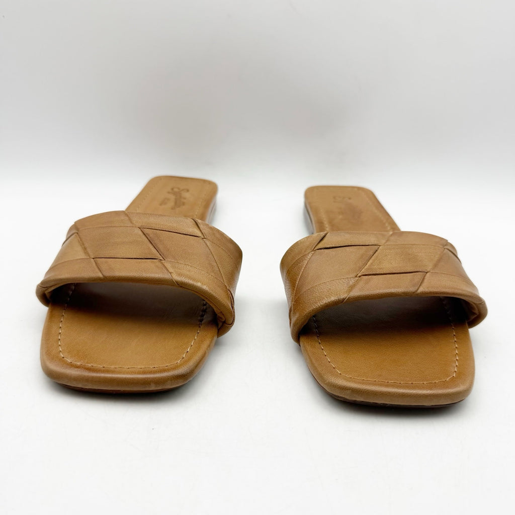 Seychelles Womens Portland Slide Sandals US 8.5 M Light Brown Leather NWOB