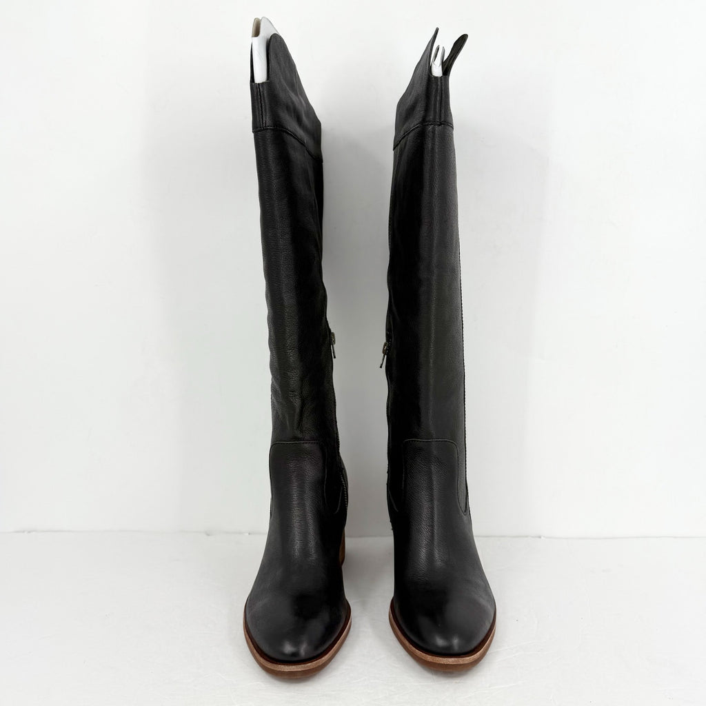 Kork-Ease Womens Avril Knee High Boots Size 8.5 M EU 39 Black Leather NIB