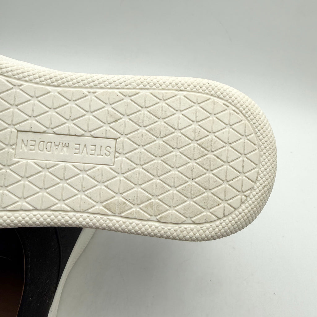 Steve Madden Womens Brad Sneaker US 9.5 Black Vegan Suede Slip On NWOB