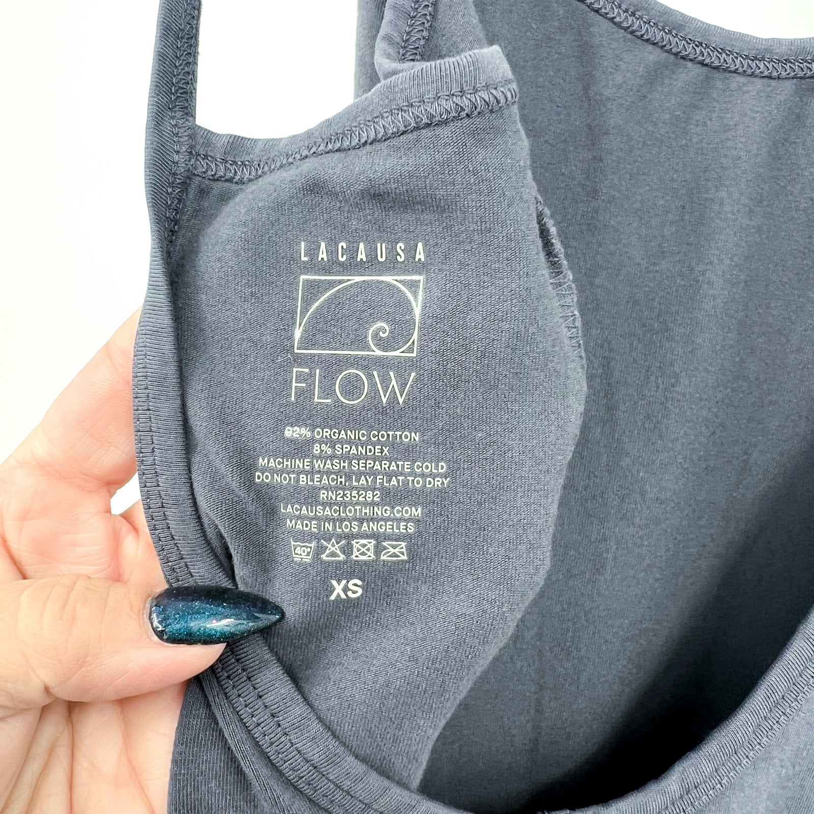 LACAUSA Women's Flow Prana Unitard Charcoal XS Yoga Jumpsuit NWT