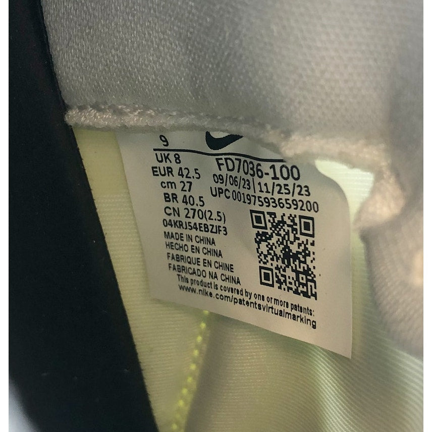 Nike Mens Alpha Menace 4 Elite Football Cleats Size 9 White Yellow NWOB