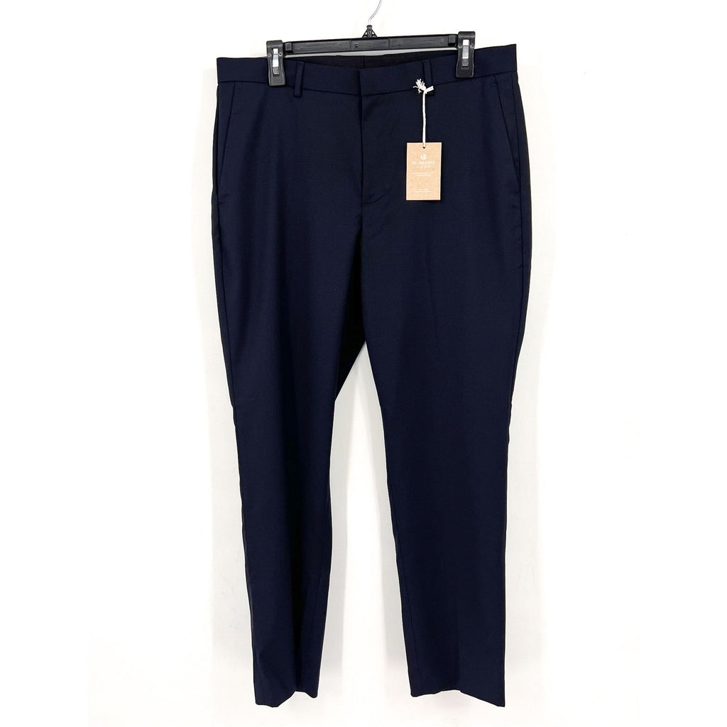 J.CREW Men's Bowery Slim-fit Pants 34x30 Cadet Navy Blue Wool Blend J6061 NWT