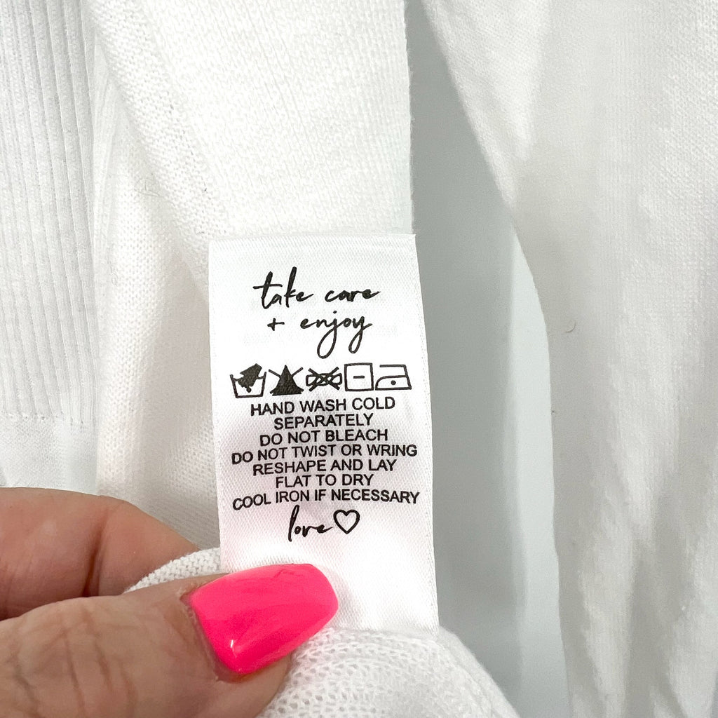 NIC + ZOE All Year Back Of The Chair Cardigan Medium White Long Sleeve NWT