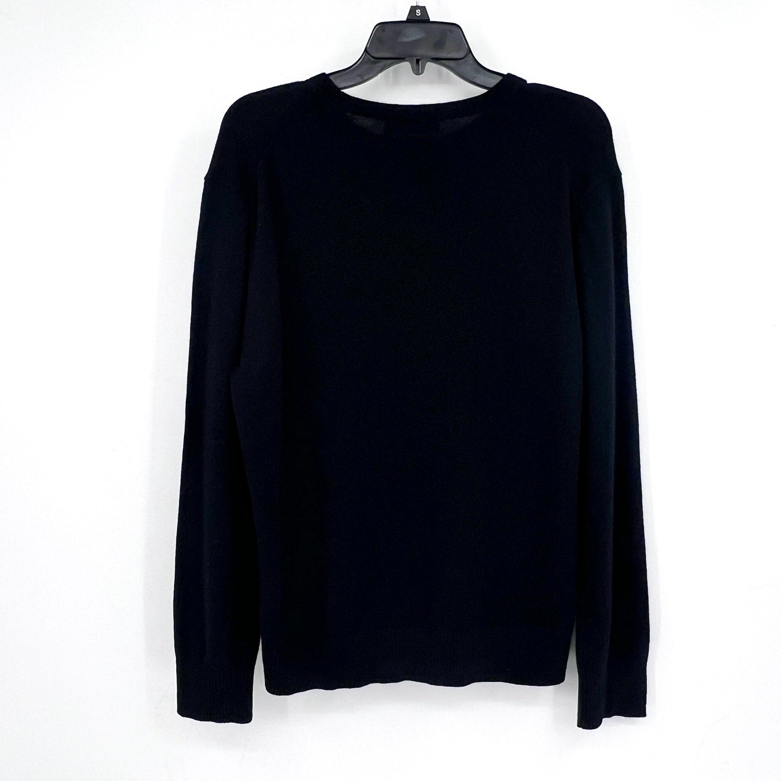 EVERLANE Women's The Classic Crew Cashmere Sweater Large Black NWT