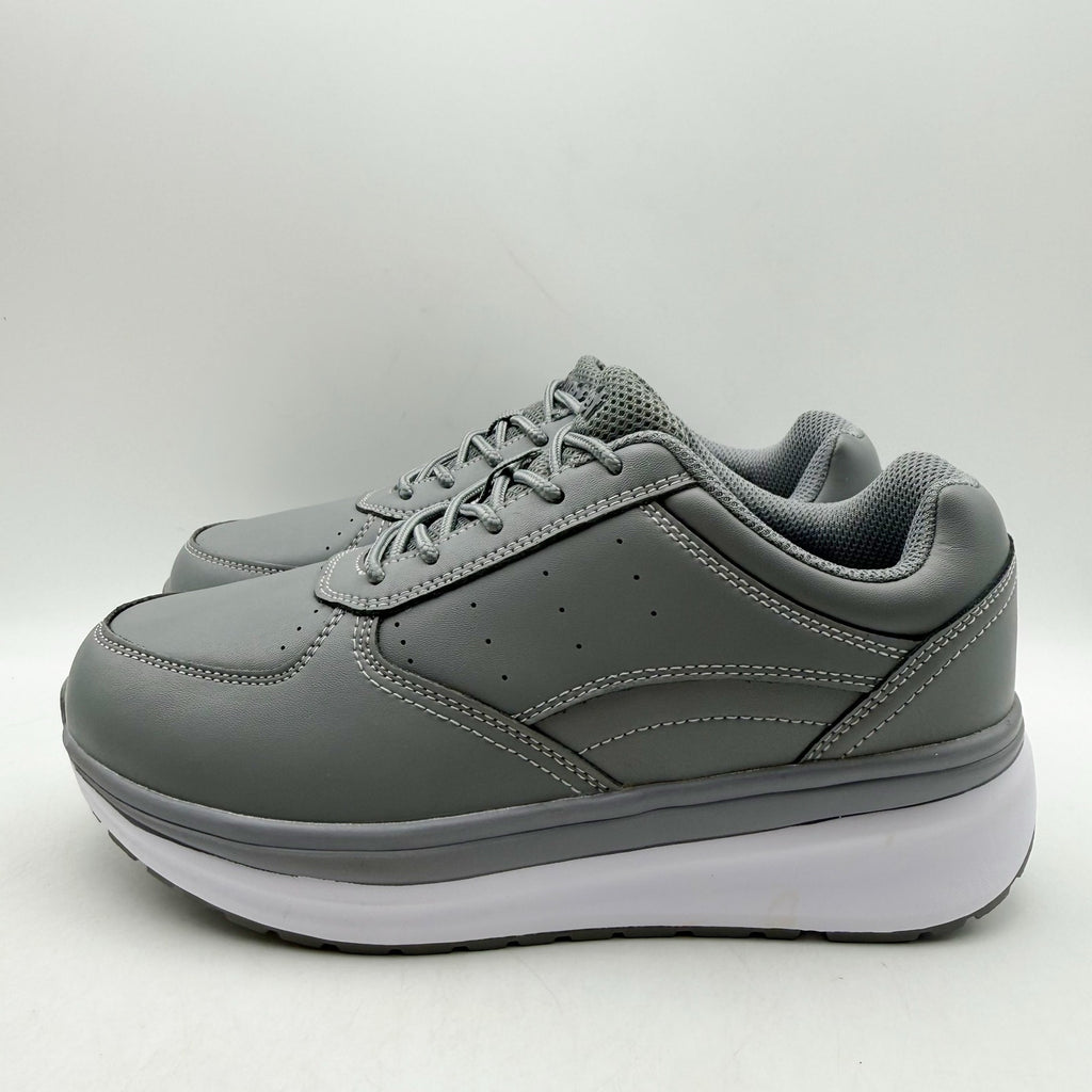 Propet Womens Ultima Sneakers Size 9 Wide Grey White Leather Athletic Shoes NIB