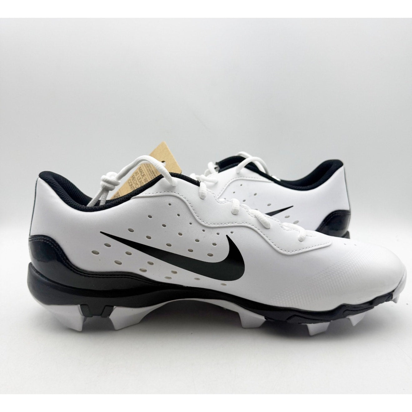 Nike Men Alpha Huarache 4 Keystone Baseball Cleats US 13 White Black DJ6524 NWOB