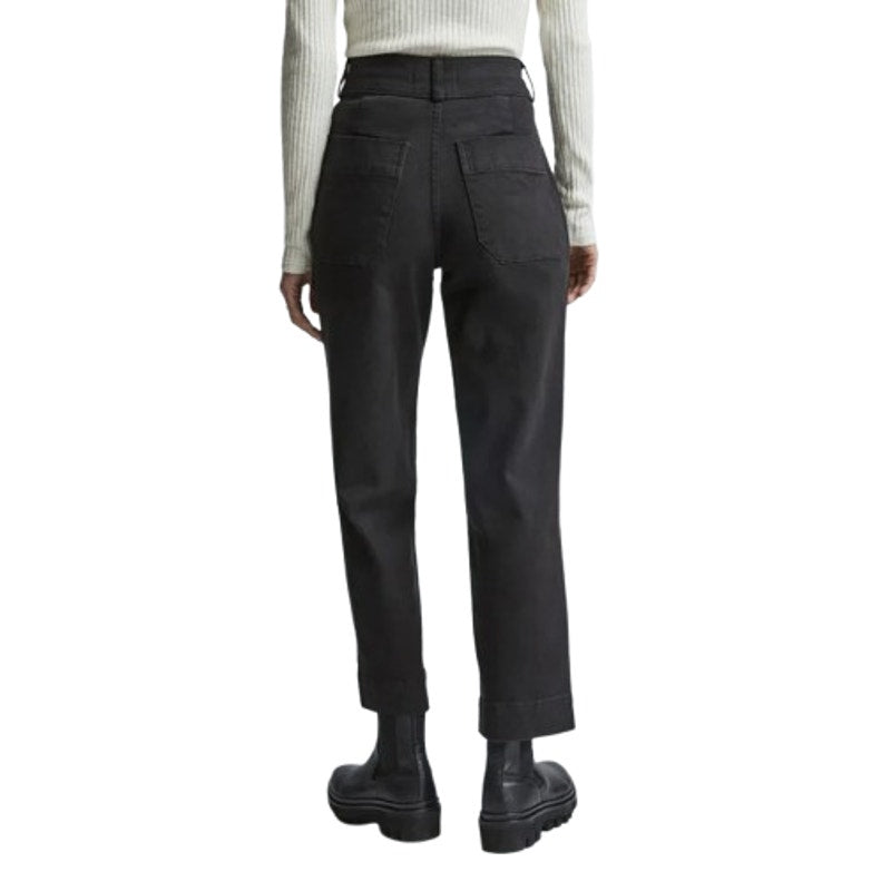 EVERLANE Women's The Organic Straight-Leg Pants Size 2 Black Utility Pockets NWT