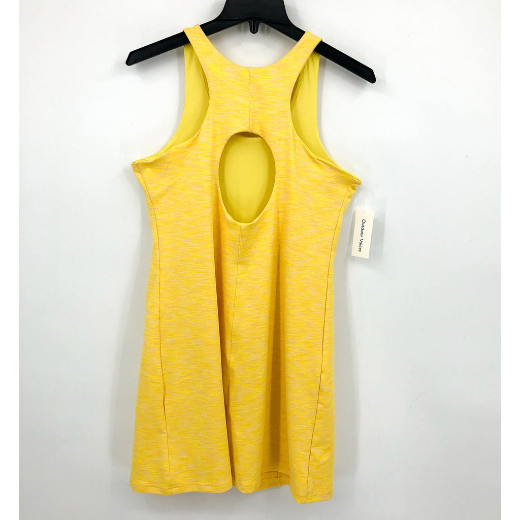 OUTDOOR VOICES Women's Flow Circle Back Dress Medium Spring Fling Yellow NWT
