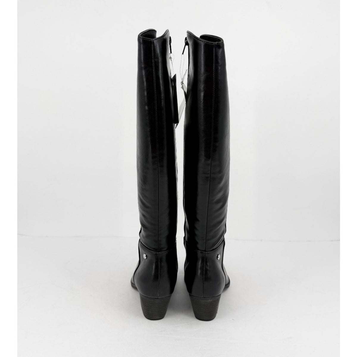 LifeStride Women's Reese Wide Calf Boot Size 8.5 Wide EU 39 Black Leather NWOB