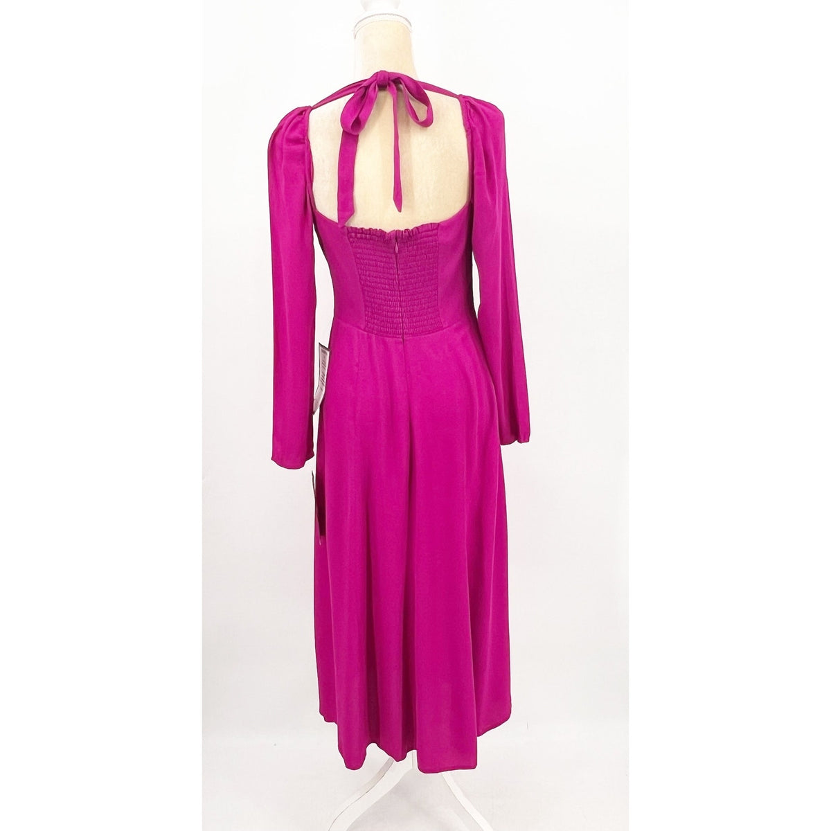 ADRIANNA PAPELL Women's Midi Dress Size 6 Pink Light Crepe NWT