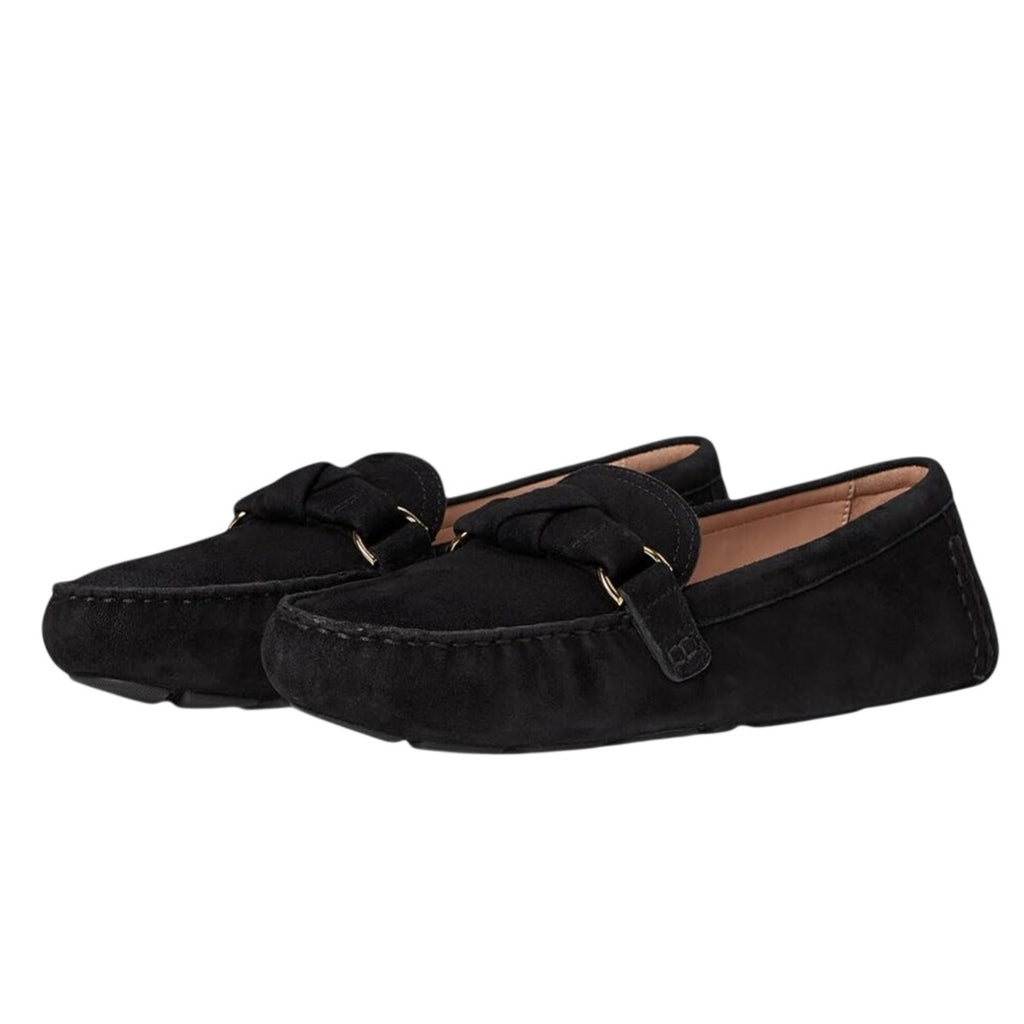 Cole Haan Womens Emmie Knot Driver Loafers US 8 B EU 38.5 Black Suede NIB