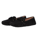 Cole Haan Womens Emmie Knot Driver Loafers US 8 B EU 38.5 Black Suede NIB