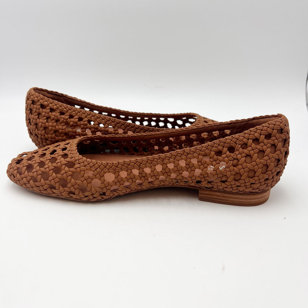 TOMS Womens Briella Ballet Flats Size 10 EU 42 Brown Woven NWOB