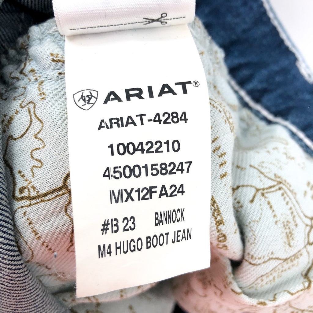 ARIAT Men's M4 Hugo Boot Cut Jeans 38x32 Medium Blue Wash Relaxed Fit NWT