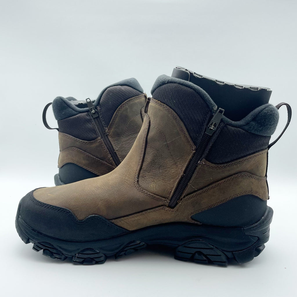 Merrell Mens Coldpack 3 Thermo Tall Zip Boots 10.5 M Brown Waterproof NWOB