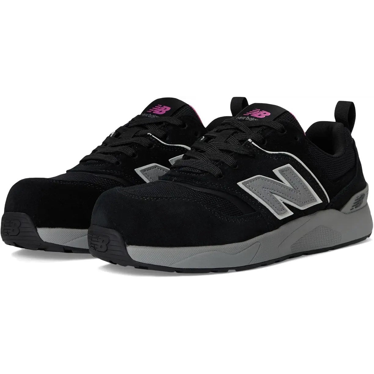 New Balance Womens Elite Lite Work Sneakers US 9.5 Wide Black Pink CT SR NIB