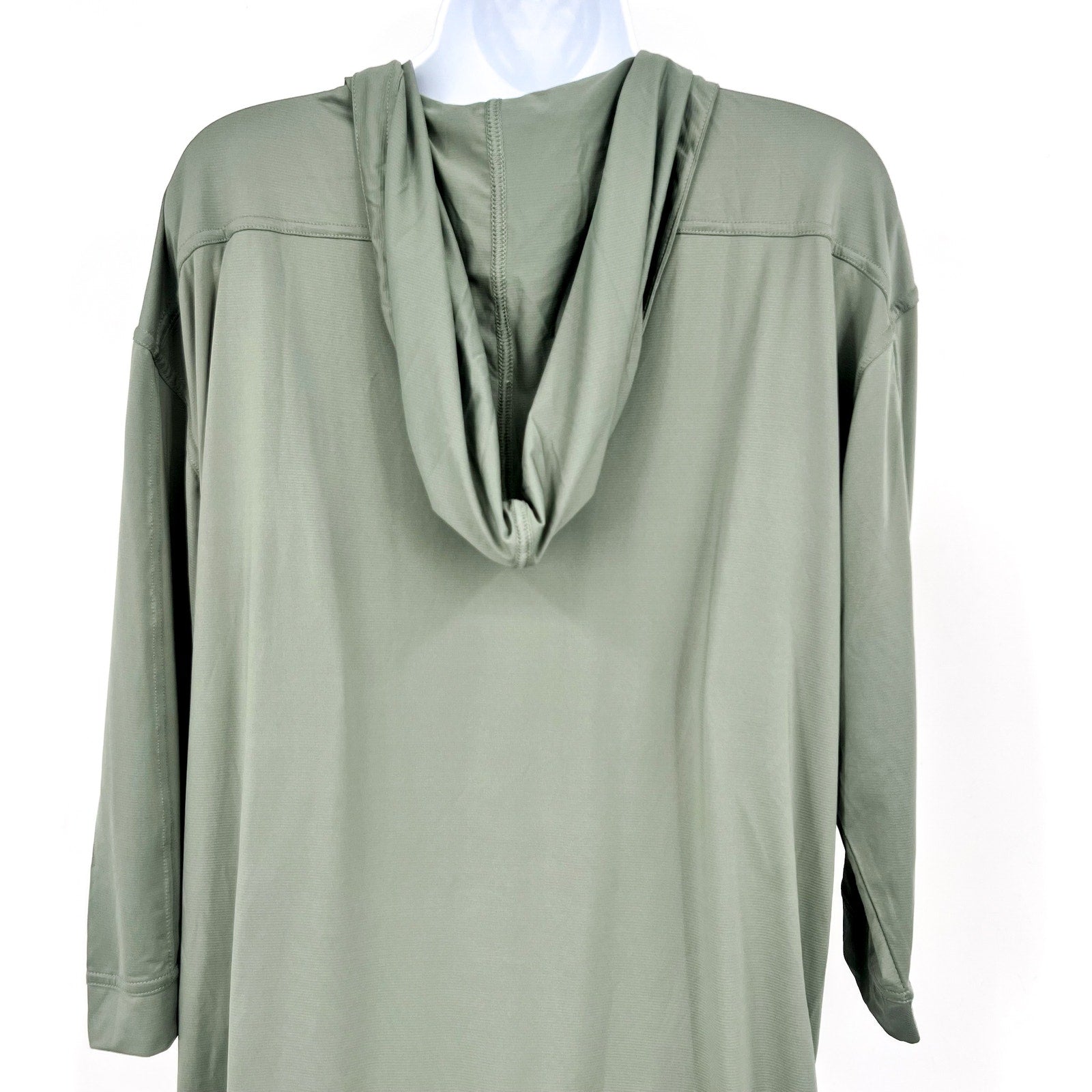 PRANA Women's Mantra Bay Hoodie Swim Cover Up Medium Army Green Tunic NWT