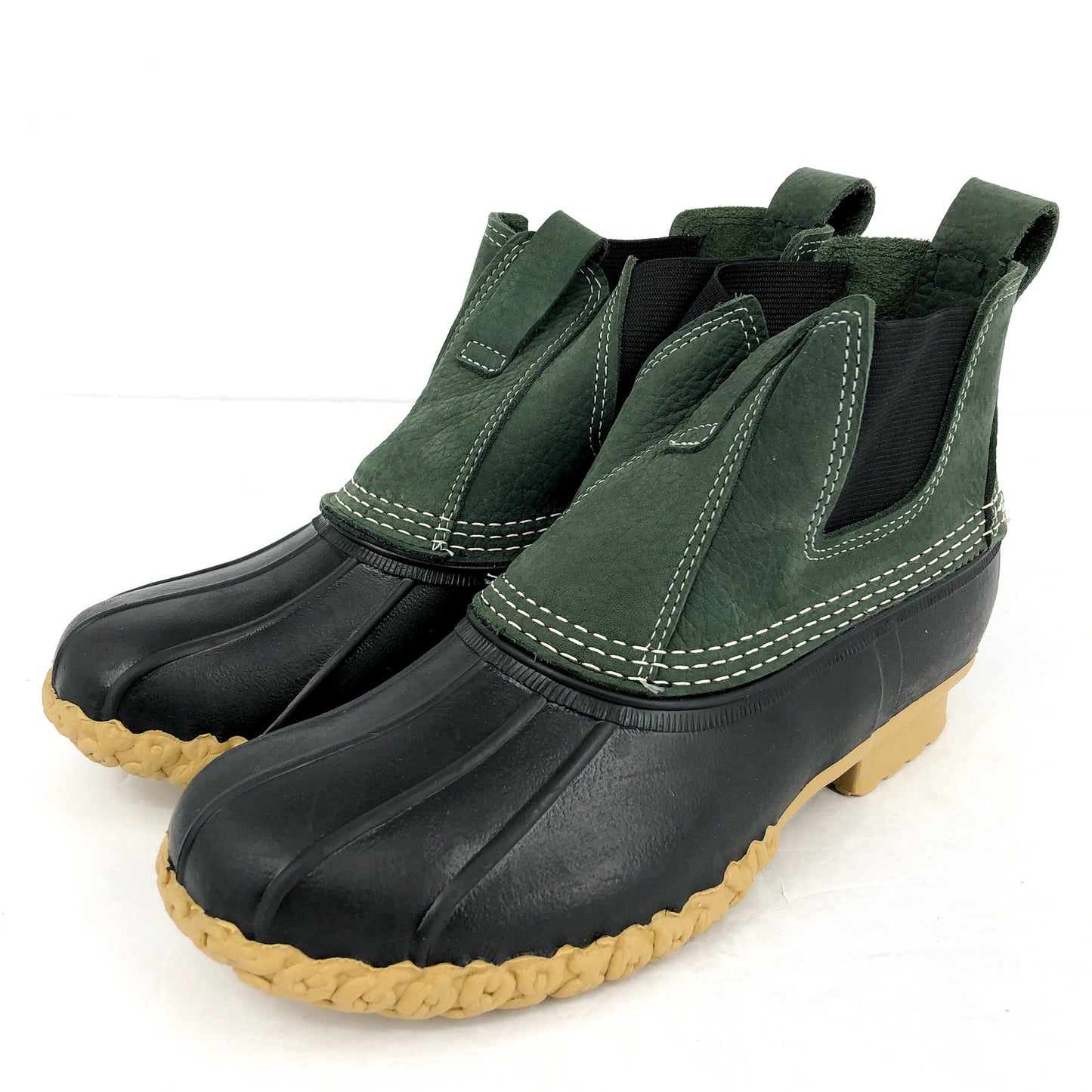 L.L. BEAN Womens Bean 6.5" Chelsea Boots US 9 M Sage Gum Leather NWOB