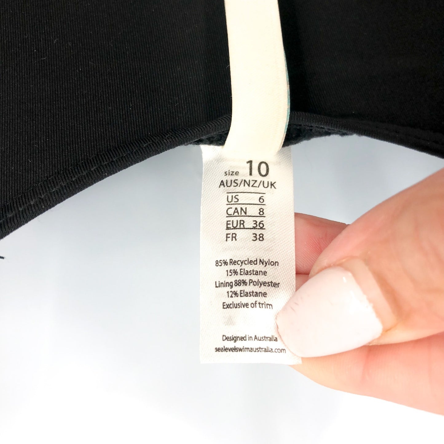 SEA LEVEL SWIM Women's One Piece Swimsuit US 6 Black Multi-fit Waisted NWT